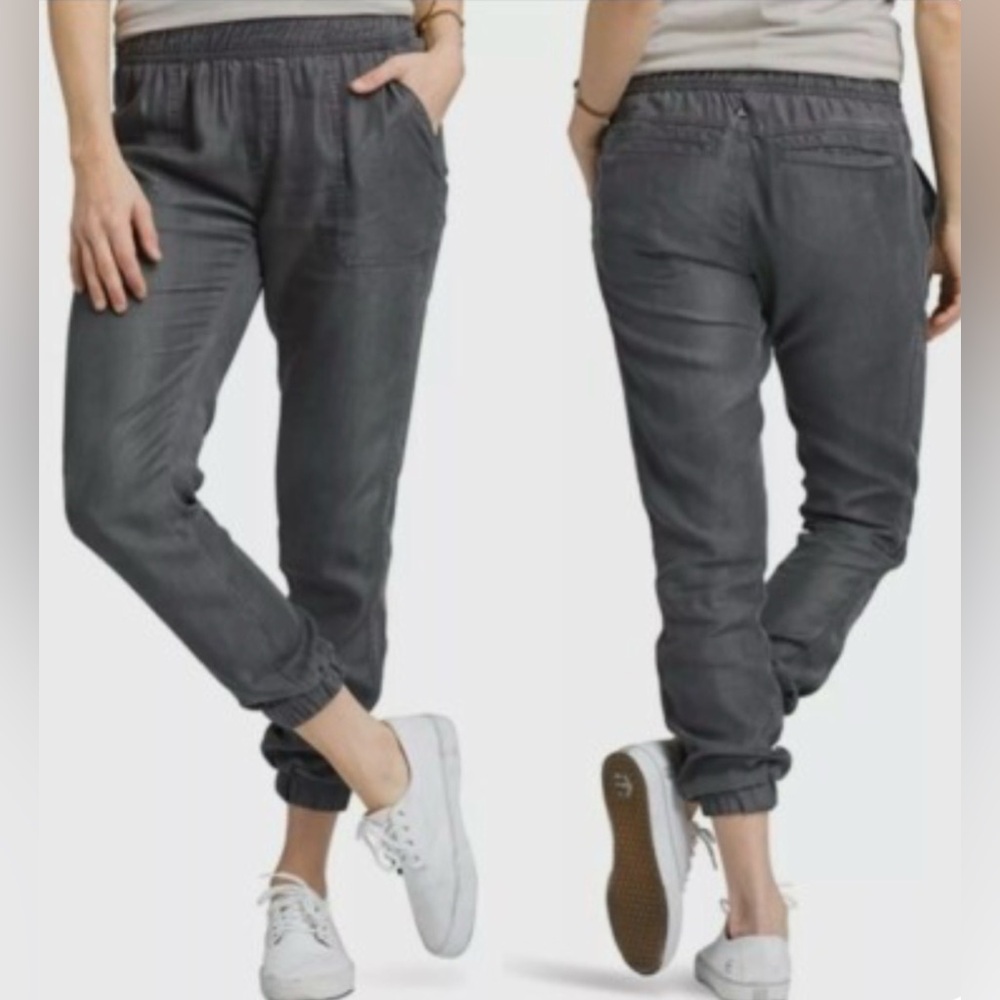 Prana Charcoal Gray Elastic Waist Casual Pants | Size S